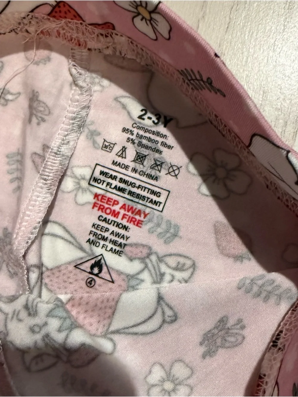 Boutique Bamboo Pajama Set Marie Aristocats Pink Size 2-3T 2pc Soft Stretch NEW‎
